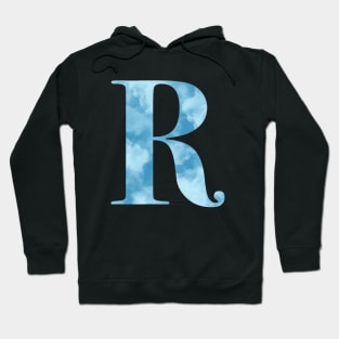 Clouds Blue Sky Initial Letter R Hoodie